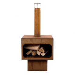 Jersey XL Garden Fireplace In Corten Steel
