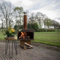 Jersey XL Garden Fireplace In Corten Steel -Dimplex Shop images out802214 44366