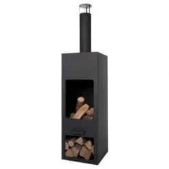 Jersey XXL Garden Fireplace In Black