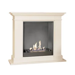 Kos Surround Bioethanol Fireplace - White MDF