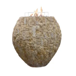 Shigo White Fossil Stone Free-standing Bio Fire