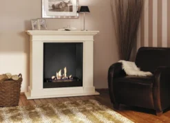 Kos Surround Bioethanol Fireplace - White MDF 17 Kos Surround Bioethanol Fireplace - White MDF -Dimplex Shop kos mdf builtin unit l 30503
