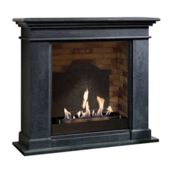Kos Surround Bio Fireplace - Black Natural Stone -Dimplex Shop kosf03builtinunitmedailon 30472
