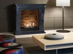 Kreta Mini Bioethanol Fireplace - Black Natural Stone -Dimplex Shop kretaminif03builtinunitstonedecor 30510