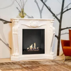 Louis Bio Fireplace - White -Dimplex Shop louis castle surround biopejs hvid