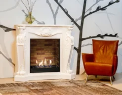 Louis Bio Fireplace - White -Dimplex Shop louis c02 builtinunitstonedecor 30550