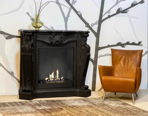 Louis Bio Fireplace - Black 4 Louis Bio Fireplace - Black - Image 2