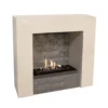 Milos White Fossil Stone Surround Bio Fireplace -Dimplex Shop milos biopejs xaralyn 42688