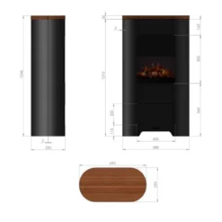 Dimplex Nature 120 Hybrid Fireplace -Dimplex Shop natur120sizechart 48876