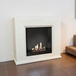 Nero Bioethanol Fireplace - White -Dimplex Shop nero hvid surround biopejs