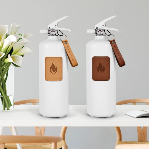 White Fire Extinguisher 2 Kg - Light Leather - Image 2