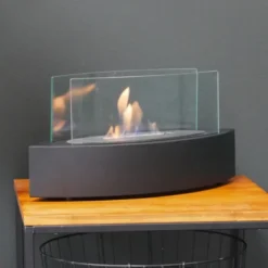 Oval Shaped Table Bio Fireplace -Dimplex Shop oval bio fireplace for the table black