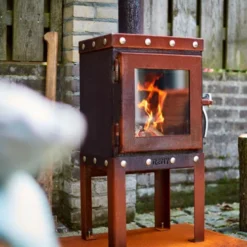 Piquia Corten Steel Garden Fireplace -Dimplex Shop piqua corten havepejs