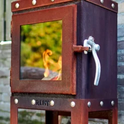 Piquia Corten Steel Garden Fireplace -Dimplex Shop piqua havepejs corten stal