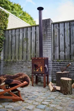 Piquia Corten Steel Garden Fireplace -Dimplex Shop piquia havepejs
