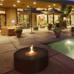 Galio Fire Pit Black Automatic -Dimplex Shop planika galio fire pit black automatic 3 49985