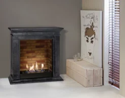 Cadiz Surround Bioethanol Fireplace - Black Natural Stone -Dimplex Shop polished cadizf03builtinunitstonedecor 30455