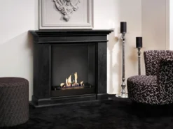 Kos Surround Bio Fireplace - Black Natural Stone -Dimplex Shop polished kosf03builtinunitl 30473