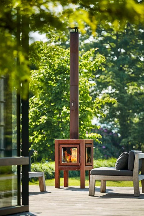 Quaruba L Corten Steel Garden Fireplace 9 Quaruba L Corten Steel Garden Fireplace - Image 7