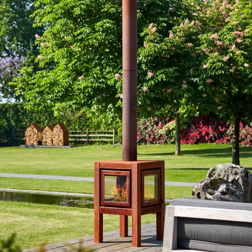 Quaruba L Corten Steel Garden Fireplace 8 Quaruba L Corten Steel Garden Fireplace - Image 6