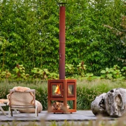 Quaruba L Mobile Garden Fireplace -Dimplex Shop quaruba L mobile corten steel
