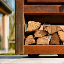 Quaruba L Mobile Garden Fireplace -Dimplex Shop quaruba l mobile wood storage garden fire