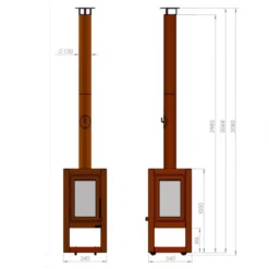 Quaruba XXL Mobile Garden Fireplace -Dimplex Shop quaruba xxl mobile techcard
