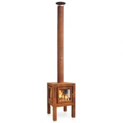Quaruba L Corten Steel Garden Fireplace 15 Quaruba L Corten Steel Garden Fireplace -Dimplex Shop rb73 quaruba l white background