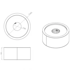 Bioethanol Burner Base - 26 Cm -Dimplex Shop round 2.5 liter burner