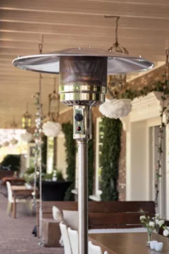 Sargas Gas Patio Heater - Stainless Steel -Dimplex Shop rustfrit staal terrasse varmer sargas
