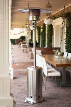 Sargas Gas Patio Heater - Stainless Steel -Dimplex Shop sargas rustfrit staal terrasse varmer