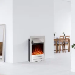 Dorset Electric Fireplace Insert -Dimplex Shop silver dorset electric fireplace