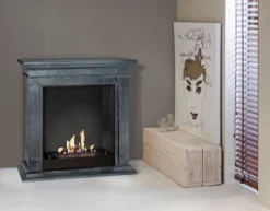 Cadiz Surround Bioethanol Fireplace - Black Natural Stone -Dimplex Shop unpolished cadizf03builtinunitl 30456