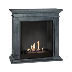 Cadiz Surround Bioethanol Fireplace - Black Natural Stone -Dimplex Shop unpolished cadizf03unpbuiltinunit 30460