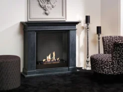 Kos Surround Bio Fireplace - Black Natural Stone -Dimplex Shop unpolished kosf03builtinunitl 30476