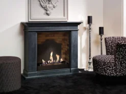 Kos Surround Bio Fireplace - Black Natural Stone -Dimplex Shop unpolished kosf03unpbuiltinunitmedaillon 30478