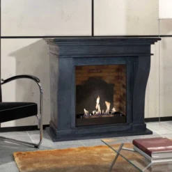 Kreta Bio Fireplace - Black Natural Stone 15 Kreta Bio Fireplace - Black Natural Stone -Dimplex Shop unpolished kretaf03builtinunitmedailon 30545 1 41438