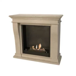 Kreta Mini Bio Fireplace - White Natural Stone -Dimplex Shop upoleret kreta mini 36093